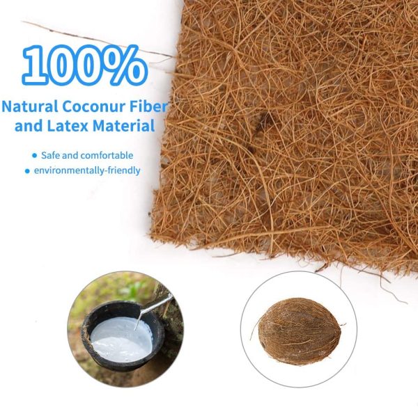 Laelr Reptile Carpet Natural Coconut Fiber, 3Pcs Reptile Mat for Pet Terrarium Liner, Reptile Bedding for Lizard Chamelon Turtle Snake Bearded Dragon, 20x12 Inches - Image 6