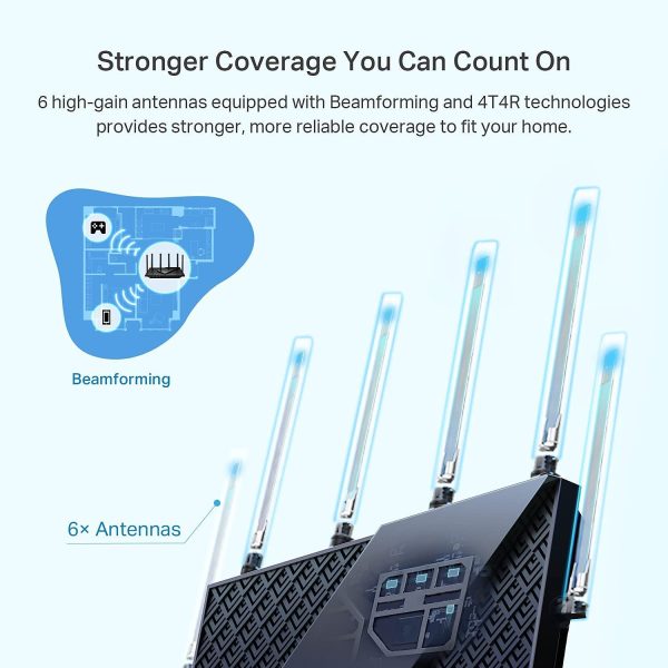 AX5400 WiFi 6 Router (Archer AX73)- Dual Band Gigabit Wireless Internet Router, High-Speed ax Router for Streaming, Long Range Coverage - Image 7