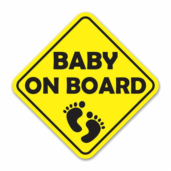 Baby On Board Yellow Vinyl Decal Bumper Sticker Baby Girl Sticker Car Truck Van Window Sticker Self Adhesive Vinyl Car Sticker