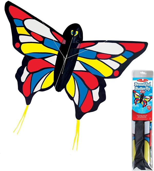 Melissa & Doug Beautiful Butterfly Single Line Shaped Kite (127 cm Wingspan) - Image 3