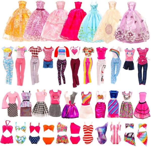 Barwa  PCS Doll Clothes 3 PCS Wedding Grown Dresses 5 PCS Fashion Outfits 5 Sets Mini Dresses 3 Sets Bikini Swimsuits for 11.5 Inch Girl Doll - Image 7