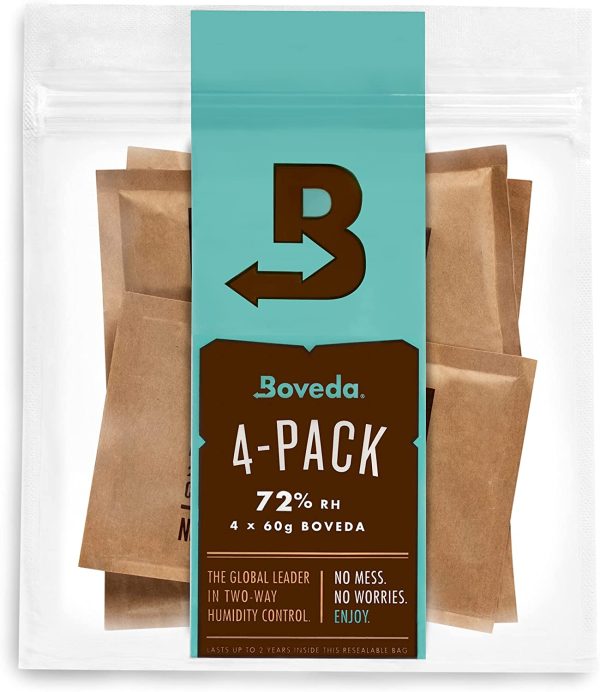 Boveda 72% RH 2-Way Humidity Control ?C Restores & Maintains Humidity ?C All In One Solution For Humidification- Patented Technology for Cigar Humidors ?C Convenient & Versatile - 4 Count Resealable Bag - Image 7