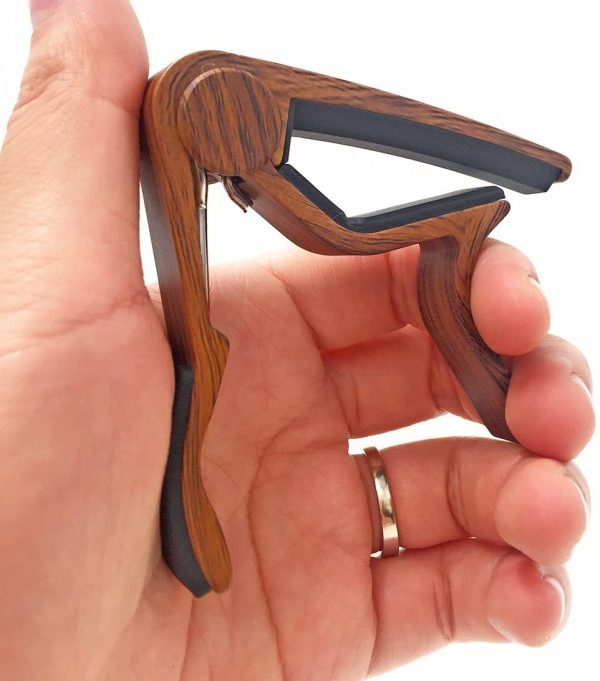 WINGO Guitar Capo for 6-String Acoustic Electric Guitars,Bass,Ukulele -Rosewood Free 5 Picks - Image 6