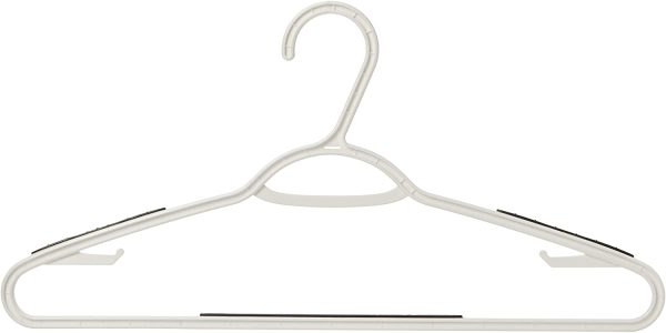 Amazon Basics Plastic Clothes Hanger with Non-Slip Pad, 20-Pack - Image 2