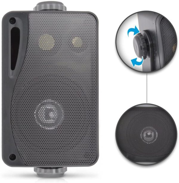 Pyle 3.5-Inch 200W 3-Way Weather Proof Mini Box Speaker System PLMR24B (Black) - Image 6