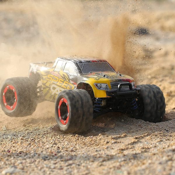 DEERC RC Cars 9310 High Speed Remote Control Car for Adults Kids 30+MPH, 1:18 Scales 4WD Off Road RC Monster Truck,Fast 2.4GHz All Terrains Toy Trucks Gifts for Boys,2 Batteries for 40Min Play