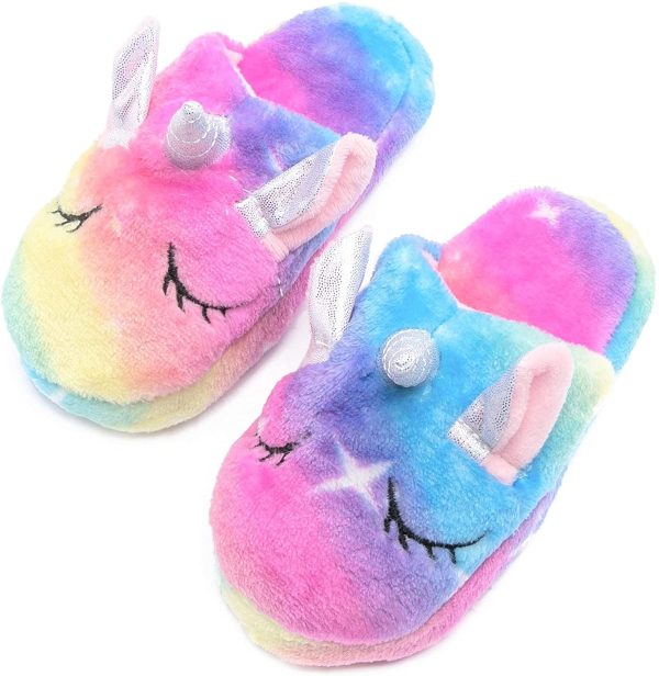 Soft Unicorn Hooded Robe with Matching Slippers Headband and Blindfold for Girls