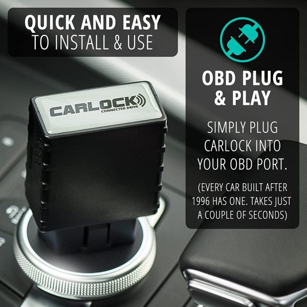 CarLock - Works in Canada - 4th Gen Advanced Real Time 4G Car Tracker & Alert System. Comes with Device & Phone App. Easily Tracks Your Car in Real Time & Notifies You Immediately of Suspicious Behavior.OBD Plug&Play