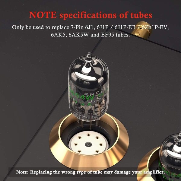 7-Pin 5654W Tested/Matched Vacuum Tubes Substitute for 6AK5 6J1 6J2 6J1P EF95 Preamplifier Tubes (2PCS) - Image 3