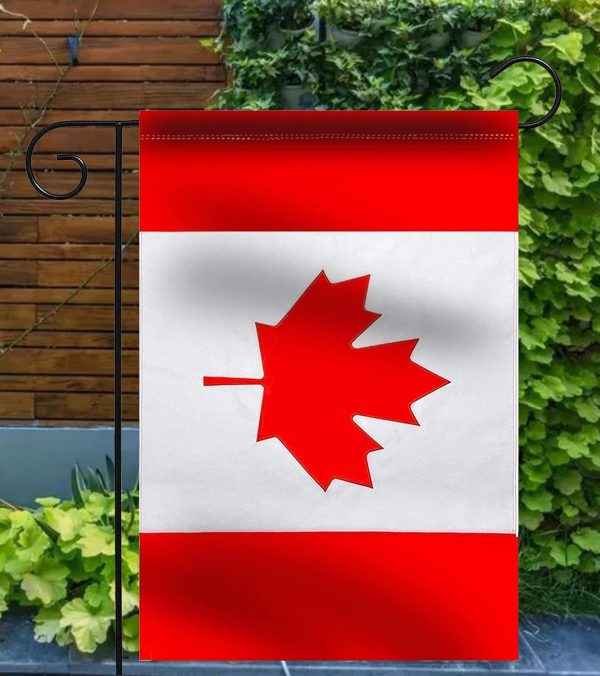 Canadian Garden Flag 12.5X18 Inches -Double sided Nylon 210D Embroidered Maple Leaf Outdoor Home & &House Decoration Farmhouse Summer Yard Outdoor Patriotic Decor - Image 2