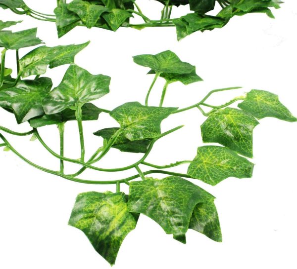 Qiantoucao Artificial Vines, 83Ft(12Pcs) Faux Fake Ivy Leaves Hanging Greenery Garland Vine Plant for Garden Wedding Party Home Wall Decoration Green - Image 4