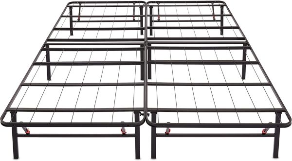 Amazon Basics Foldable Metal Platform Bed Frame for Under-Bed Storage - Tools-free Assembly, No Box Spring Needed - Queen - Image 2