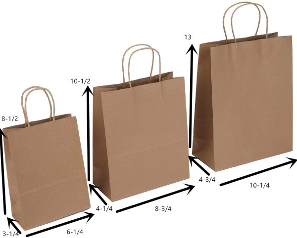 Yesland 75 Pcs Kraft Paper Bags, Brown Kraft Bags, Paper Shopping Bags & Party Bags with Handles, Great for Shopping, Gift Bags and Merchandise Bags Use - Image 8