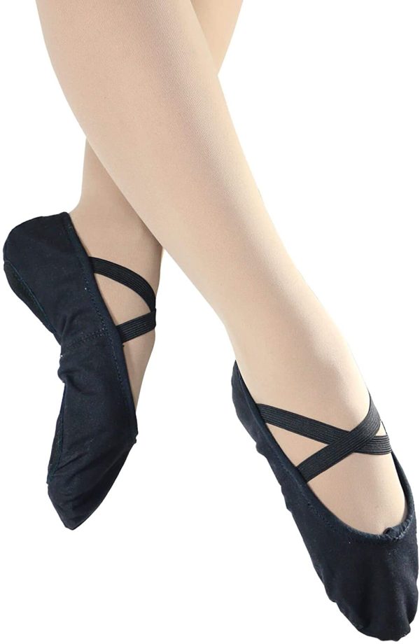 Danzcue Adult Split Sole Canvas Ballet Slipper