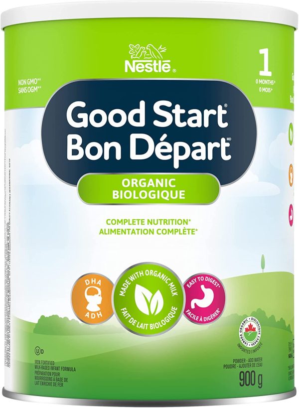 NESTLÉ GOOD START Organic Baby Formula, Powder, 0+ Months, 900g