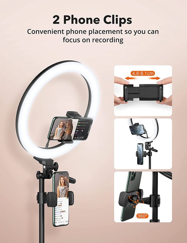 12" Ring Light, Selfie Ring Light with 3 Color Modes - Image 6