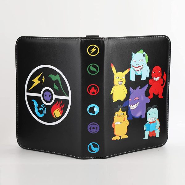 Trading Cards Binder,4-Pockets Fits 400 Cards Portable Compatible for Pokemon Yugioh Cards Games Binder,with 50 Pcs Removable Sleeves,Storage Carrying Case Card Collector Album Holder for Boys Girls - Image 2