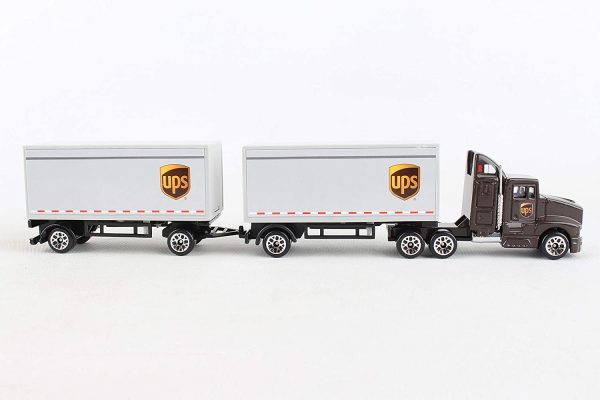 DARON Ups Die Cast Tractor with 2 Trailers - Image 4