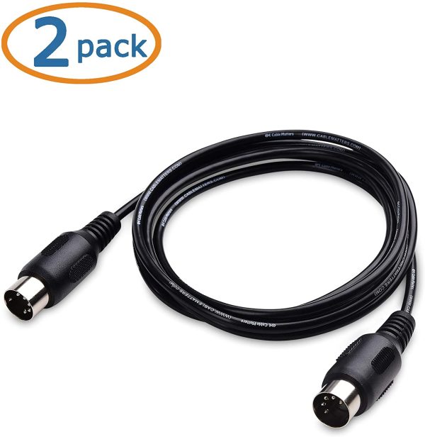 Cable Matters 2-Pack 5 Pin DIN MIDI Cable, 5 Pin MIDI Cable - 6 Feet - Image 3