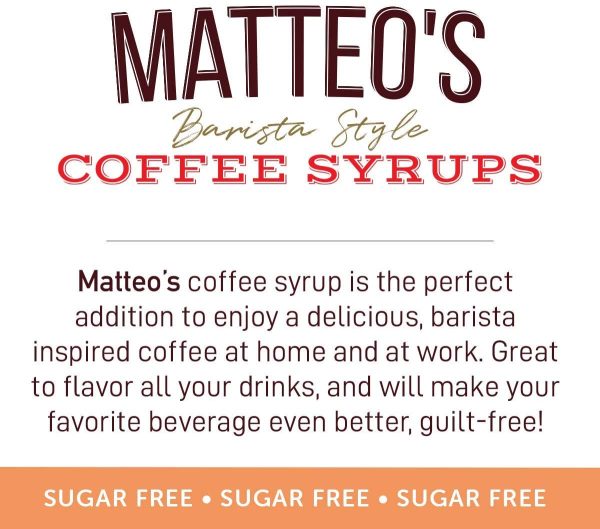 Matteo's Sugar Free Coffee Flavoring Syrup, Salted Caramel, Delicious Coffee Syrup, 0 Calorie, 0 Sugar Coffee Syrups, Keto Friendly, 25.4 Fl Oz - Image 5