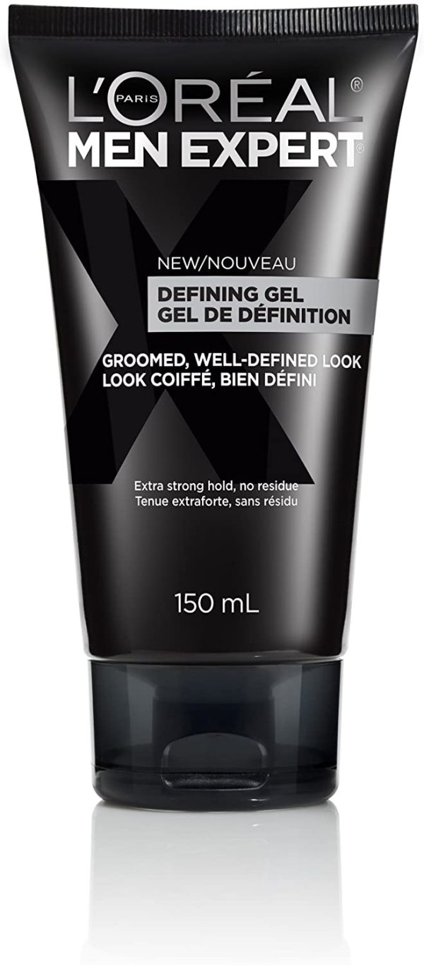 L'Oreal Paris Men Expert Defining Gel, Strong Hold Hair Gel for Men, 150 ML