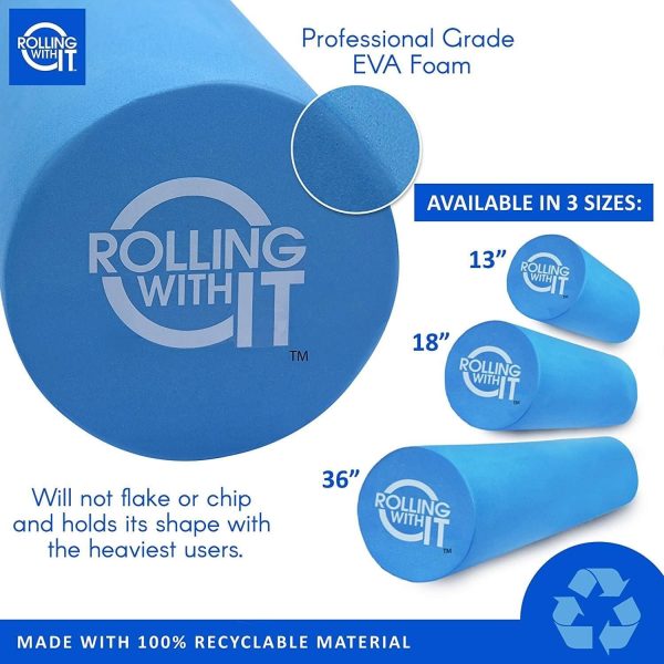 Therapeutic Grade Premium EVA Foam Roller - Tight Muscles Pain Relief, Best Firm High Density Foam Rollers for Exercise, Perfect Method to Melt Soreness, Eco-Friendly Back Roller - Select Size Below?? - Image 8