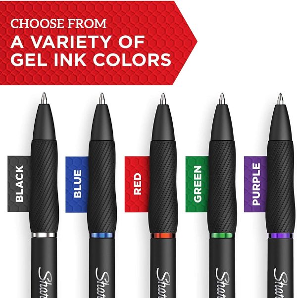 Sharpie S-Gel, Gel Pens, Medium Point (0.7mm), Black Ink Gel Pen, 4 Count - Image 5