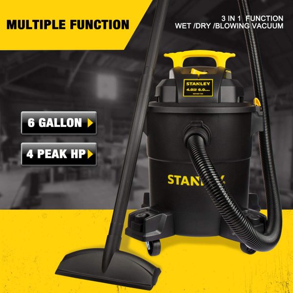 Stanley - SL18116P Wet/Dry Vacuum, 6 Gallon, 4 Horsepower Black - Image 2