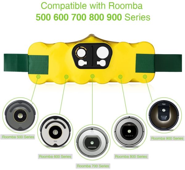 Powerextra 14.4V 4000mAh Ni-MH Replacement Battery for iRobot Roomba R3 500,600,700,800,900 Series