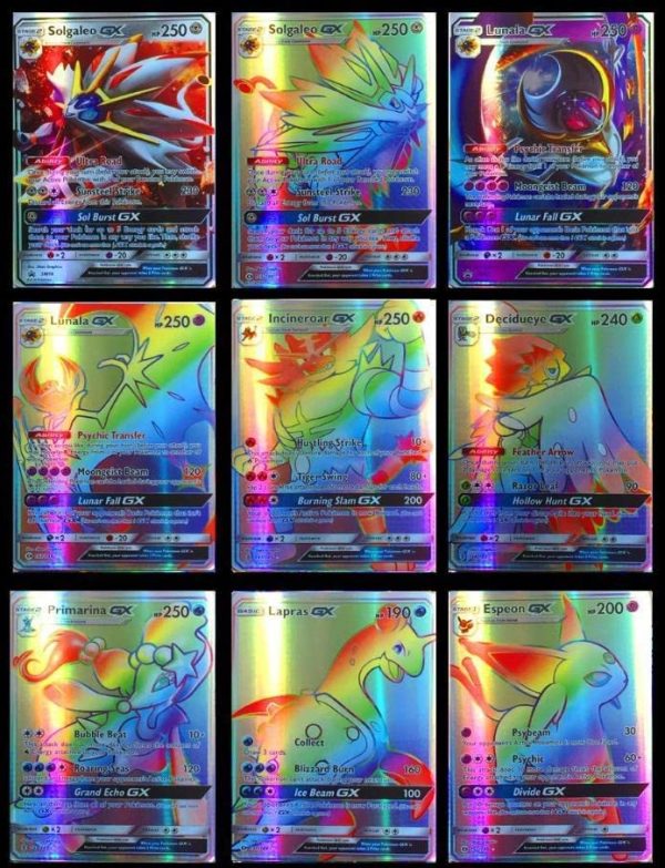 100-Piece Cards Pack: 95 GX + 5 Mega Made by Third Party, New in Box, no Duplication, Easter Collectibles for Collectors of All Ages - Image 2