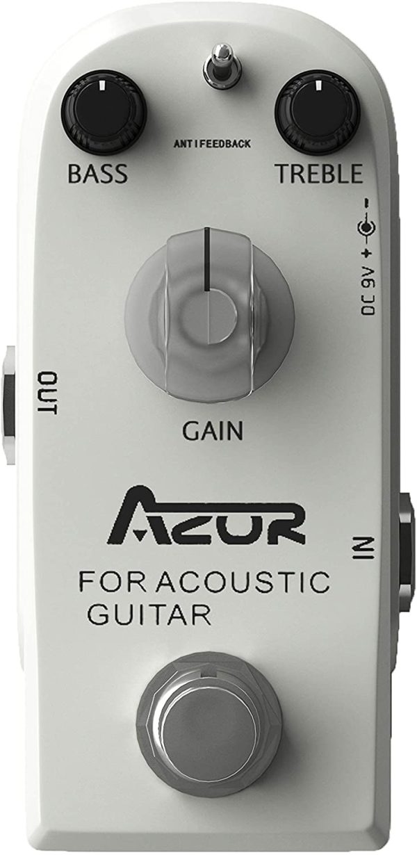 AZOR Acoustic Guitar Effect Pedal with True Bypass for Acoustic Guitar Super Mini White AP318 ?? - Image 6