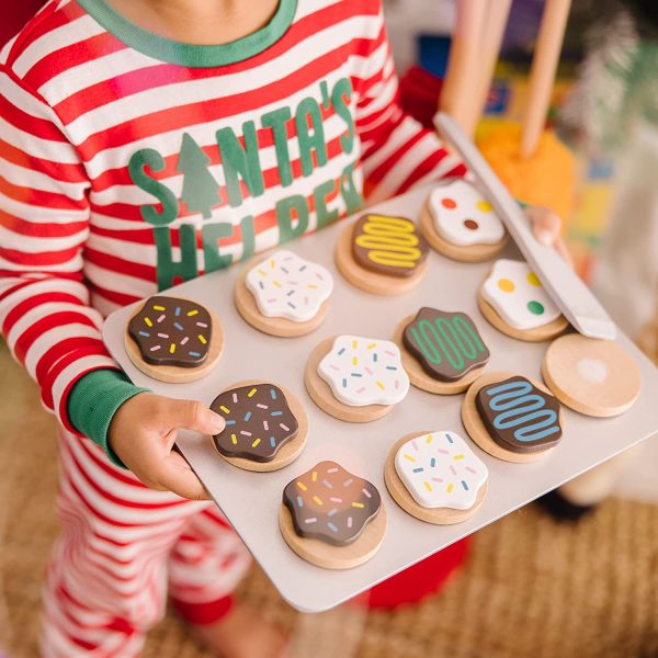 Melissa & Doug Slice and Bake Wooden Cookie Play Food Set - Image 2