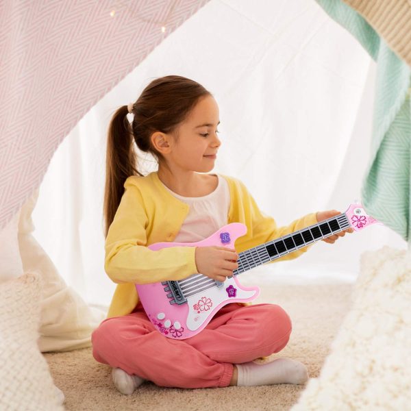 Kids Guitar for Girls Boys Kids Toy Guitar Pink Guitar Musical Instruments Birthday Gift Party Favor for Girls Kids (Pink) - Image 3