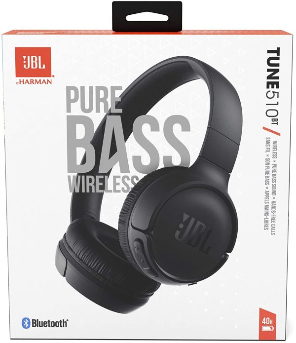 Tune 510BT Wireless On-Ear Bluetooth Headphones - Black - Image 4