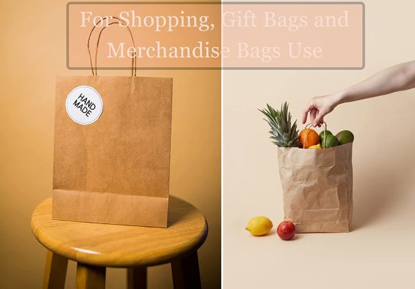 Yesland 75 Pcs Kraft Paper Bags, Brown Kraft Bags, Paper Shopping Bags & Party Bags with Handles, Great for Shopping, Gift Bags and Merchandise Bags Use - Image 3