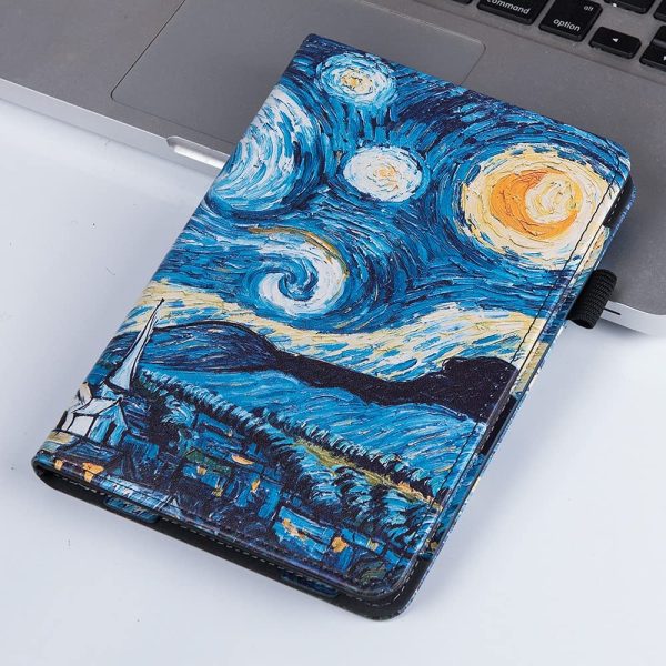 BOZHUORUI Handheld Case for 6" Kindle Paperwhite (Fits 10th Generation 2018 and All Paperwhite Prior to 2018) - PU Leather Protective Cover with Two Hand Straps & Auto Sleep/Wake (Starry Sky) - Image 5