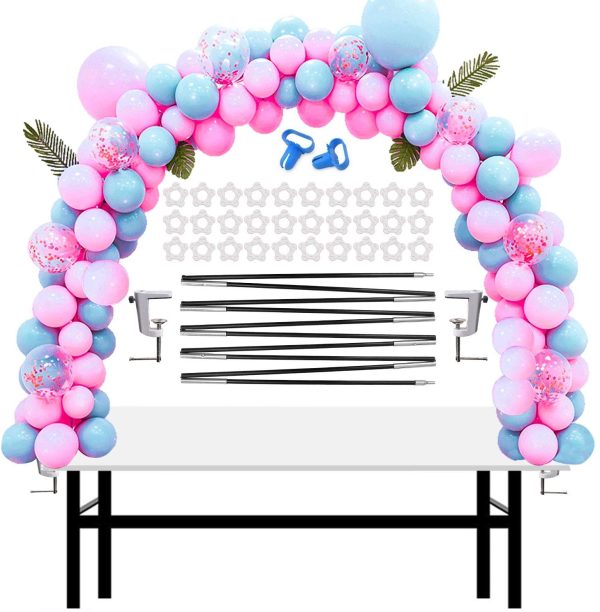 chamvis Table Balloon Arch Kit Adjustable Balloon Stand for Baby Shower, Birthday, Wedding, Festival, Graduation Decorations and DIY Event Party Supplies