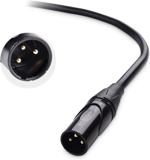 2-Pack, Gold Plated XLR Male to Female Microphone Cable 3 Feet - Image 2