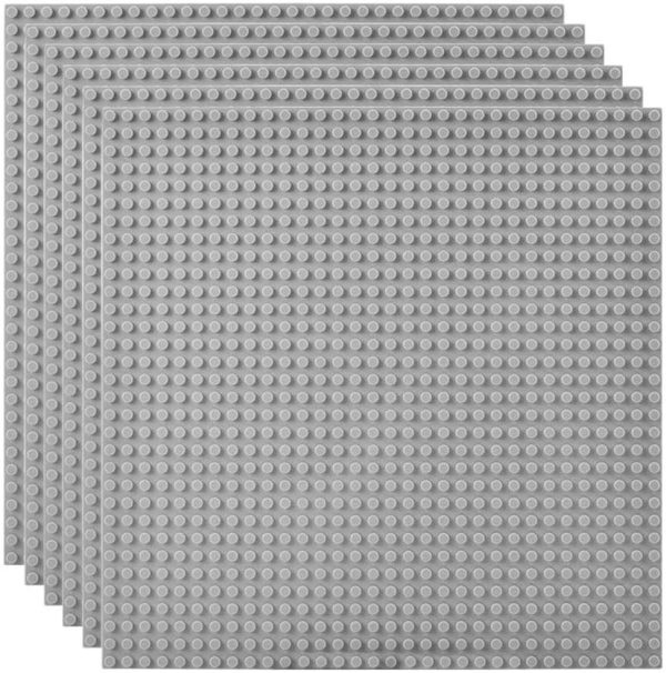 Lekebaby Classic Baseplates Building Base Plates for Building Bricks 100% Compatible with Major Brands-Baseplate 10" x 10", Pack of 6, Grey - Image 4