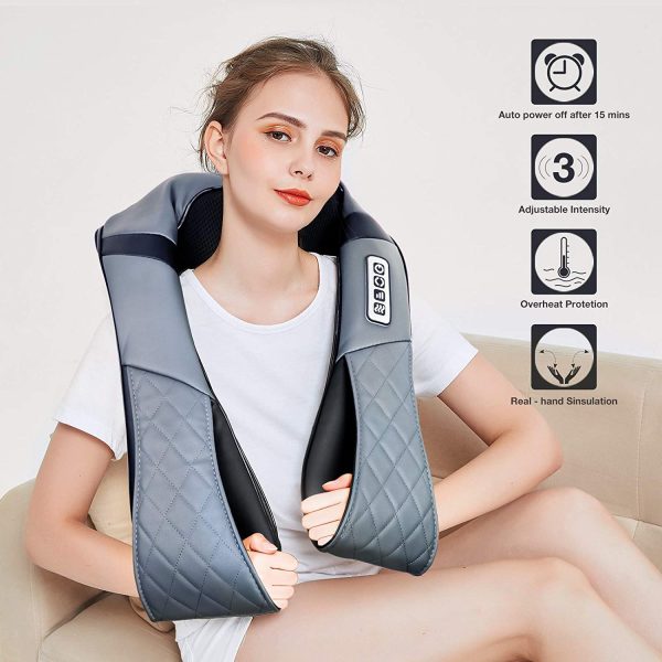 Shiatsu Neck & Back Massager with Heat, Deep Tissue Kneading Shoulder Massagers for Neck and Back Leg Body Muscle Pain Relief, Relaxing Birthday Gifts for Women Men Mom Dad - Image 8