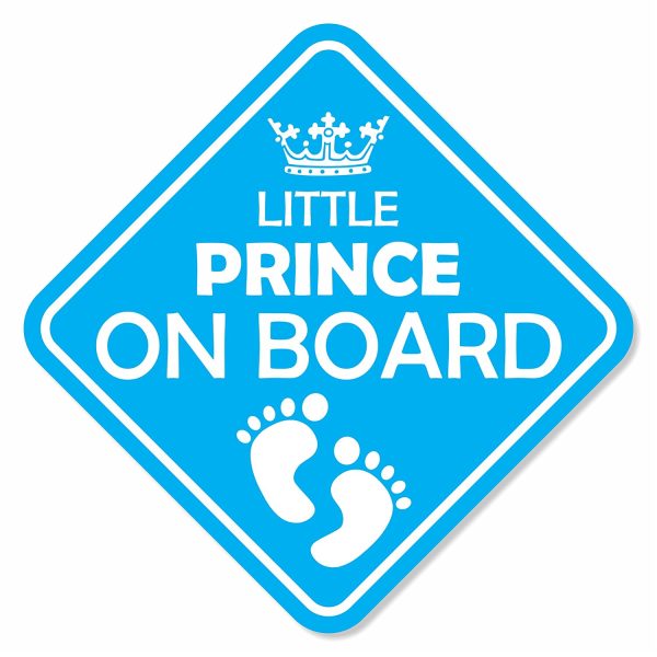 Little Prince On Board Vinyl Decal Bumper Sticker Baby Boy Sticker Car Truck Van Window Sticker Self Adhesive Vinyl Car Sticker Crown Sticker - Image 3