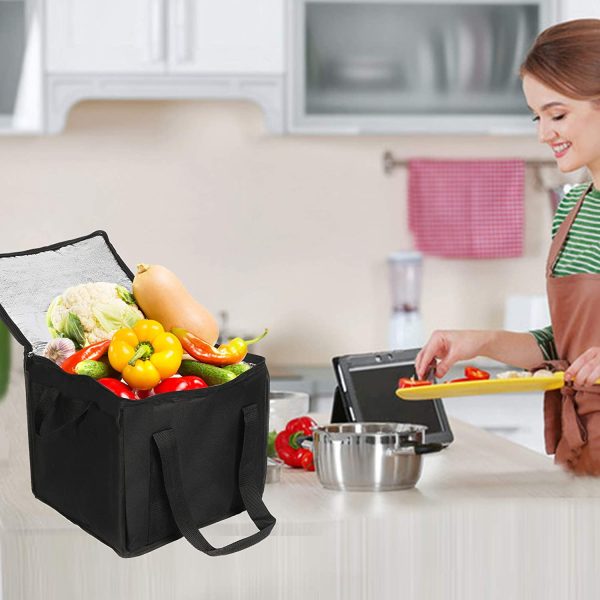 39 L Insulated Food Delivery Bag for Food Transport-Foldable Heavy Duty Food Warmer Grocery Bag for Camping Catering Restaurants (Medium) - Image 5