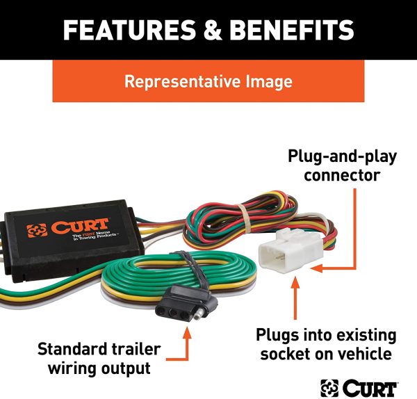 CURT Manufacturing 56040 Vehicle-Side Custom 4-Pin Trailer Wiring Harness for Select Subaru Forester, Outback, Sport, XV Cross Trek - Image 7