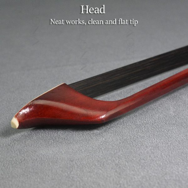 Black Horsehair Double Bass Bow French Model 1/2 Size Wild Tone VINGOBOW - Image 5