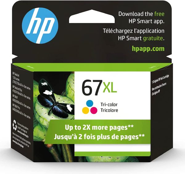 Original HP 67XL Tri-Color High-Yield Ink Cartridge | Works with HP DeskJet 1255, 2700, 4100 Series, HP Envy 6000, 6400 Series | Eligible for Instant Ink | 3YM58AN - Image 2