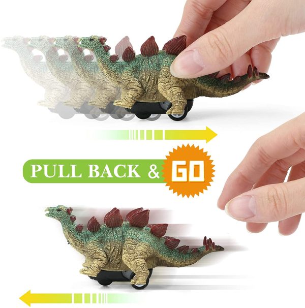 LIHAO 12 Pack Dinosaur Pull Back Cars with Hatching Dinosaur Eggs, Kids Dino Toys Pull Back Vehicles, Prefilled Hatching Dinosaur Suprise Eggs Dinosaur Toys and Gifts for 3+ Years Old Kids - Image 4