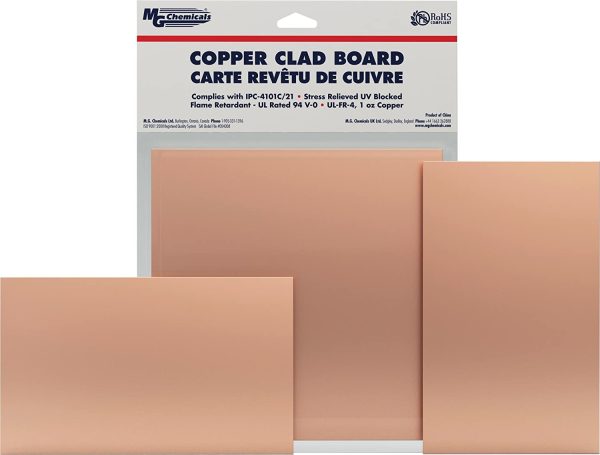 5" x 3" Copper Clad Board, Double Sided, 1 oz Copper, 1/16" Thick, FR4 540 - Image 2