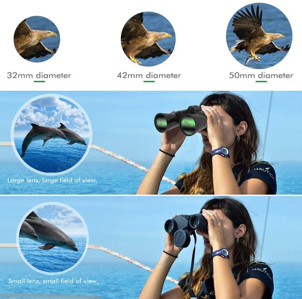 Binoculars for Adults,SGAINUL 10x50 Compact Powerful HD Binoculars for Bird Watching,Traveling,Hunting Telescope with Strap Carrying Bag