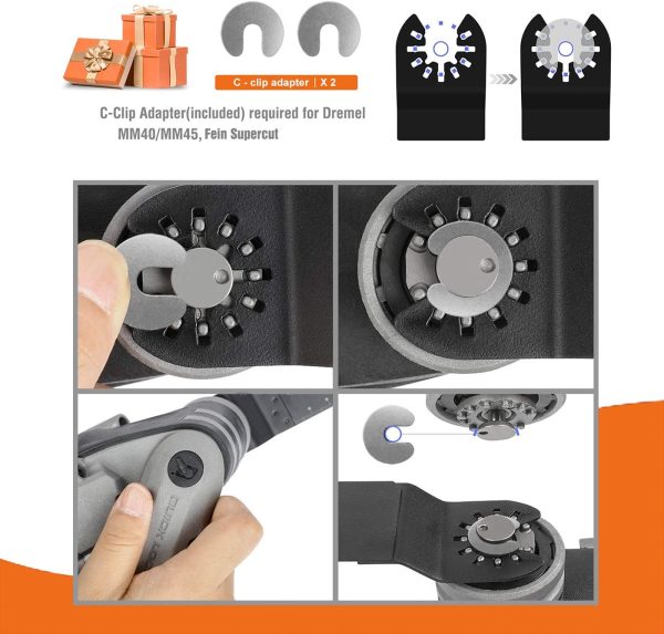 Oscillating Saw Blades  24 PC Multitool Blades for Wood Metal Plastics Oscillating Tool Blades Fit DeWalt Bosch Milwaukee Craftsman Rockwell Fein Porter-Cable Chicago Ridgid Makita Ryobi - Image 4