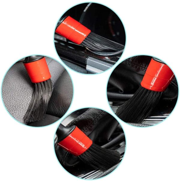 Car Detailing Brush Set 5pcs, Detail Brush Factory Premium Nylon Bristles for Wheels, Interior, Exterior, Leather, etc